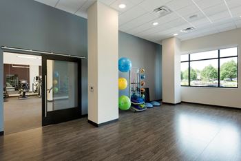 Fitness center with separate spin room
